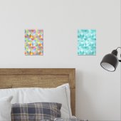 Moderne driehoek abstracte kunst muur poster set v (Slaapkamer)