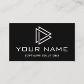 Moderne driehoek geometrische software oplossingen visitekaartje (Voorkant)