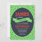 Moderne driehoek Groen en Blauwe Dag Kaart (Voorkant)