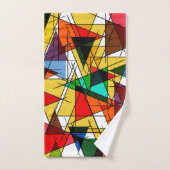 Moderne Driehoek Kleurrijke Geometrisch  Bad Handdoek (Handdoek)