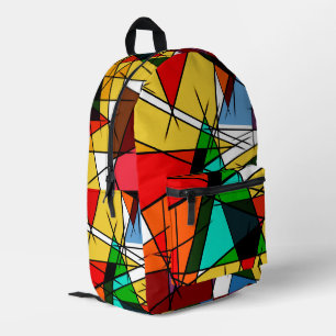 Moderne Driehoek Kleurrijke Geometrisch Bedrukte Rugzak