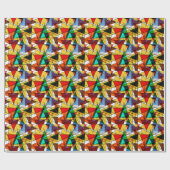 Moderne Driehoek Kleurrijke Geometrisch  Cadeaupapier (Vlak)