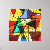 Moderne Driehoek Kleurrijke Geometrisch Canvas Afdruk (Voorkant)