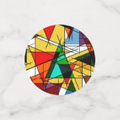 Moderne Driehoek Kleurrijke Geometrisch Confetti (Kleine voorkant)