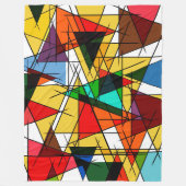 Moderne Driehoek Kleurrijke Geometrisch Fleece Deken (Voorkant)