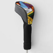Moderne Driehoek Kleurrijke Geometrisch Golfheadcover (Schuin)