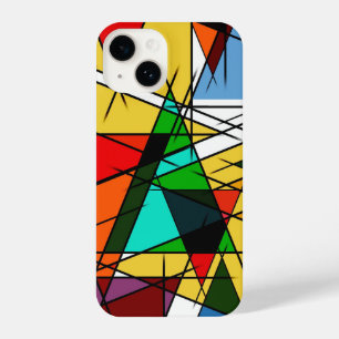 Moderne Driehoek Kleurrijke Geometrisch  iPhone 14 Hoesje
