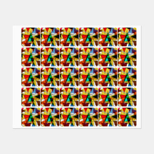Moderne Driehoek Kleurrijke Geometrisch  Labels