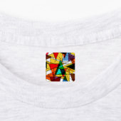 Moderne Driehoek Kleurrijke Geometrisch Labels (Aangebracht)