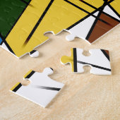 Moderne Driehoek Kleurrijke Geometrisch  Legpuzzel (Zijkant)