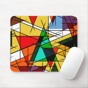 Moderne Driehoek Kleurrijke Geometrisch Muismat