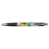 Moderne Driehoek Kleurrijke Geometrisch Pen (Achterkant)