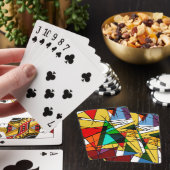 Moderne Driehoek Kleurrijke Geometrisch Pokerkaarten (Insitu)
