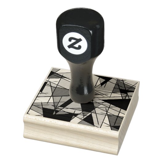 Moderne Driehoek Kleurrijke Geometrisch Rubberstempel (Stempel)