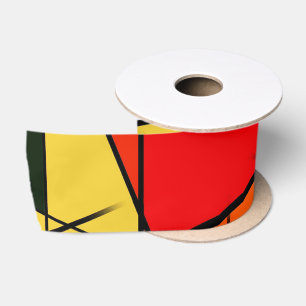 Moderne Driehoek Kleurrijke Geometrisch  Satijnen Lint