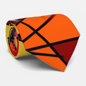 Moderne Driehoek Kleurrijke Geometrisch  Stropdas (Opgerold)