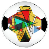 Moderne Driehoek Kleurrijke Geometrisch Voetbal (Gedraaid)