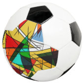 Moderne Driehoek Kleurrijke Geometrisch Voetbal (Drie kwart)