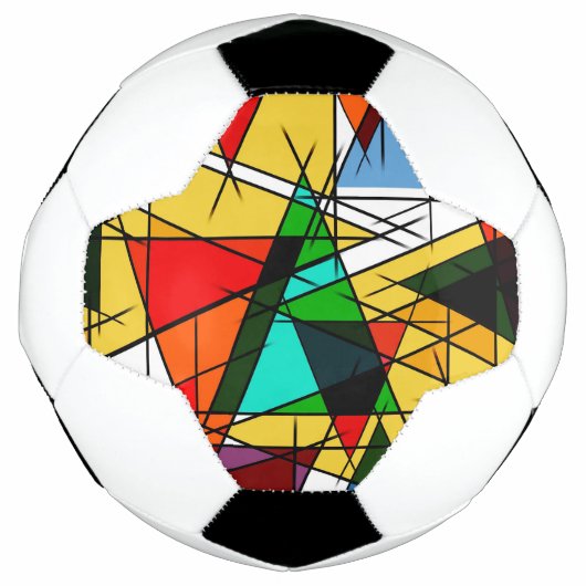 Moderne Driehoek Kleurrijke Geometrisch Voetbal (Voorkant)