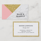 Moderne driehoek met Faux Gold Glitter Visitekaartje (Voorkant / Achterkant)