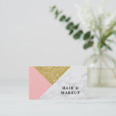 Moderne driehoek met Faux Gold Glitter Visitekaartje (Staand voorkant)