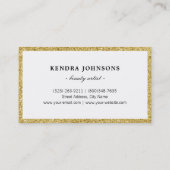 Moderne driehoek met Faux Gold Glitter Visitekaartje (Achterkant)