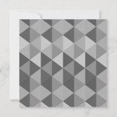 Moderne driehoek Quilts Mustache Boy Baby shower Kaart (Achterkant)