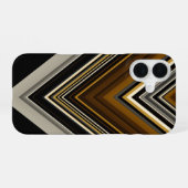 Moderne driehoeken abstracte en aangepaste initial iPhone 16 hoesje (Achterkant horizontaal)