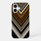 Moderne driehoeken abstracte en aangepaste initial iPhone 16 hoesje (Achterkant)
