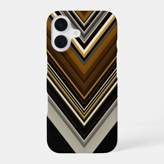 Moderne driehoeken abstracte en aangepaste initial iPhone 16 hoesje (Achterkant)