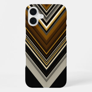 Moderne driehoeken abstracte en aangepaste initial iPhone 16 plus hoesje
