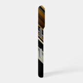 Moderne driehoeken abstracte en aangepaste initial iPhone hoesje (Rechterkant)