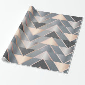 Moderne Driehoeken Cadeaupapier (Uitgerold)