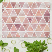 Moderne driehoeken in Perzik en Koper Theedoek (Gevouwen)