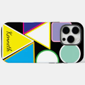 Moderne driehoeken Levendig geometrisch patroon Case-Mate iPhone Case (Achterkant (horizontaal))