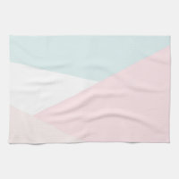 Moderne Driehoeken Patroon Blauw & Roze Geometrisc