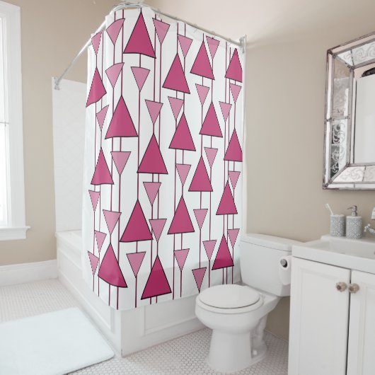 Moderne driehoeken uit de middeleeuwen douchegordijn (In situ)