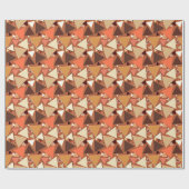 Moderne driehoeken uit de middeleeuwen, Tan, Brown Cadeaupapier (Vlak)