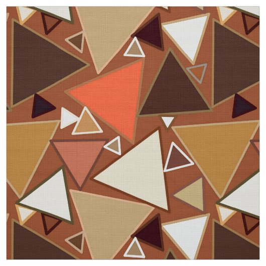 Moderne driehoeken uit de middeleeuwen, Tan, Brown Stof (Swatch)