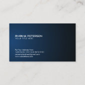 Moderne Driehoeken VS Vlag | Insignes | Donkerblau Visitekaartje (Achterkant)