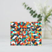 Moderne Driehoekige Geometrie Abstract Briefkaart (Staand voorkant)