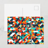 Moderne Driehoekige Geometrie Abstract Briefkaart (Voorkant / Achterkant)