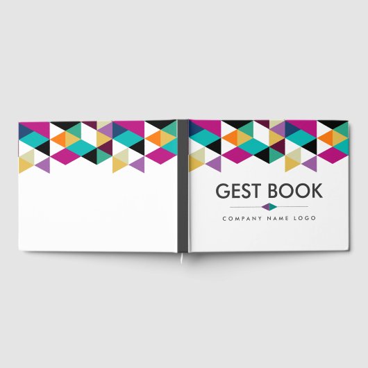 Moderne driehoeksgrens gastenboek (Volledig)