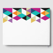 Moderne driehoeksgrens gastenboek (Achterkant)