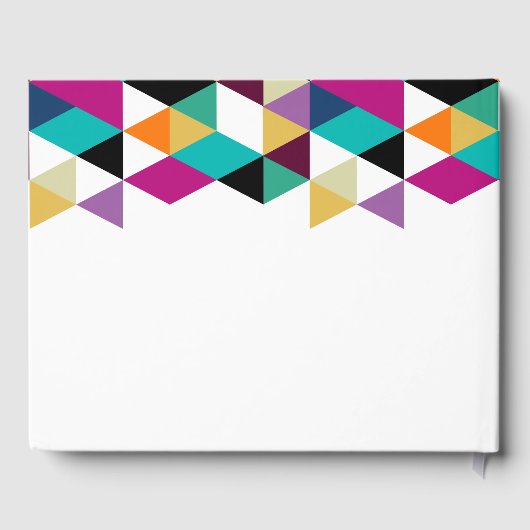 Moderne driehoeksgrens gastenboek (Achterkant)