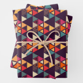 Moderne driehoekskantelen inpakpapier vel (In situ)