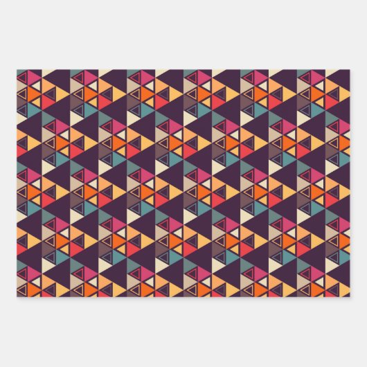 Moderne driehoekskantelen inpakpapier vel (Voorkant)