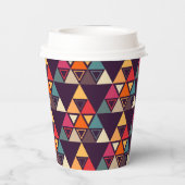 Moderne driehoekskantelen papieren bekers (Achterkant)
