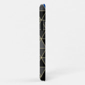 Moderne driehoekspatroon monogrammen blauwe kleur Case-Mate iPhone case (Achterkant/rechts)