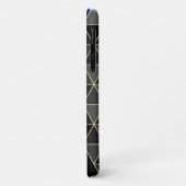 Moderne driehoekspatroon monogrammen blauwe kleur Case-Mate iPhone case (Achterkant/links)